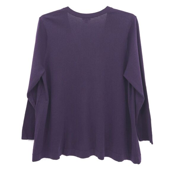 J. Jill womens wool-blend button cardigan sweater Size 2X purple long sleeve - Picture 8 of 8